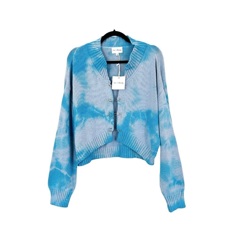Love + Harmony Tie-Dye Knit Safety Pin Sweater
